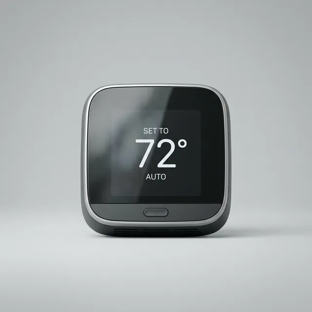 Smart thermostat set to 72 degrees